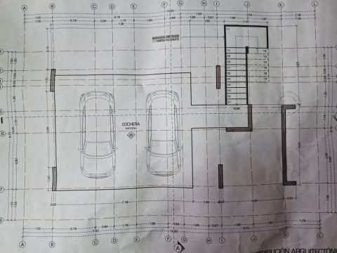 Plano arquitectónico 1 de la casa en Villas del Café