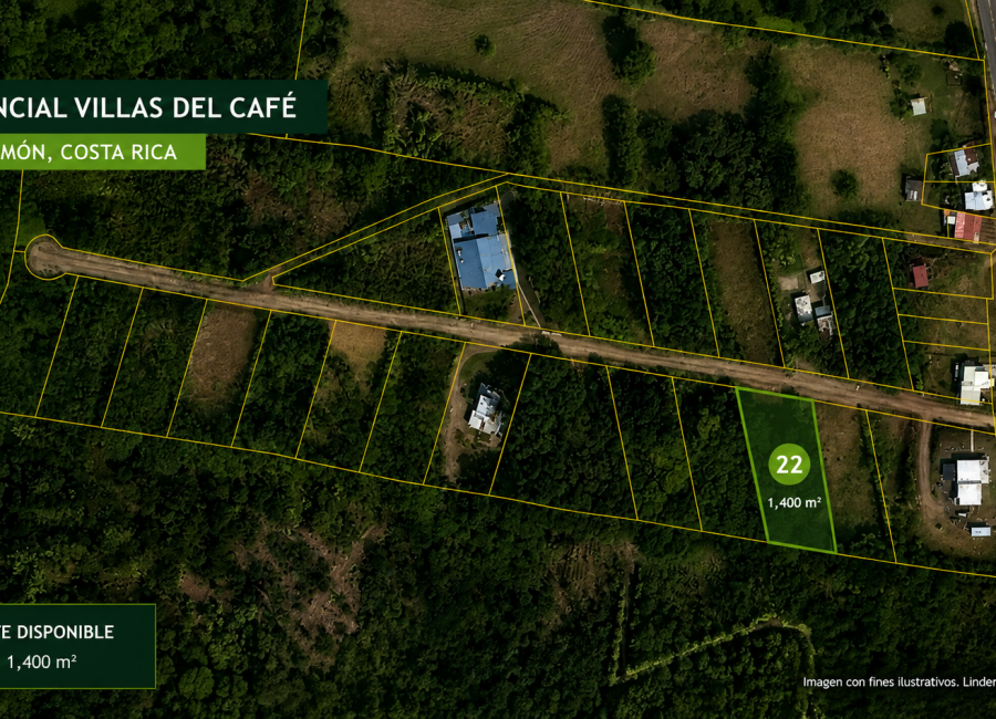 Lote 22 -Villas del Café en San Ramón, Alajuela
